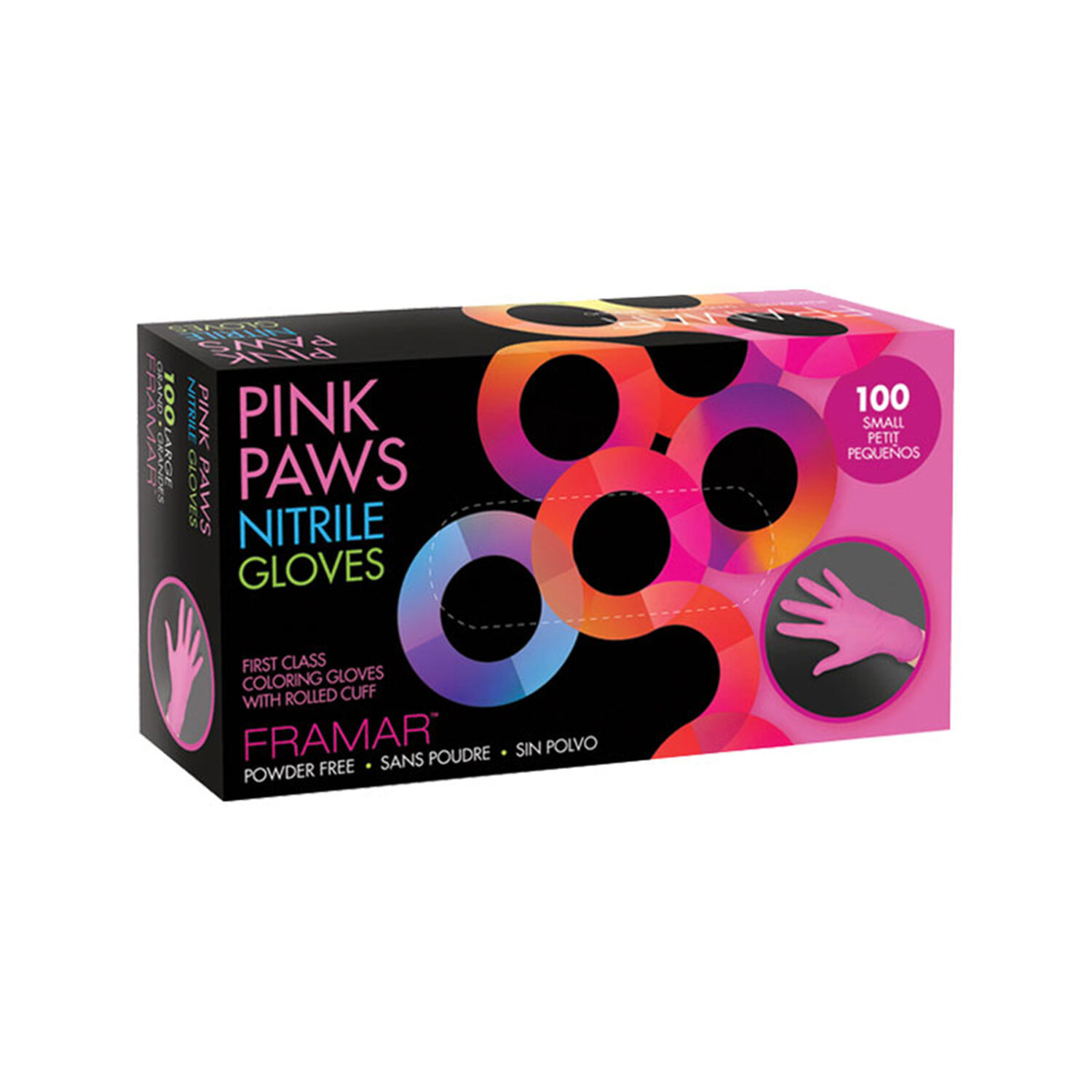 Caja Guantes Rosados Framar Nitrilo Talla S image number 0.0