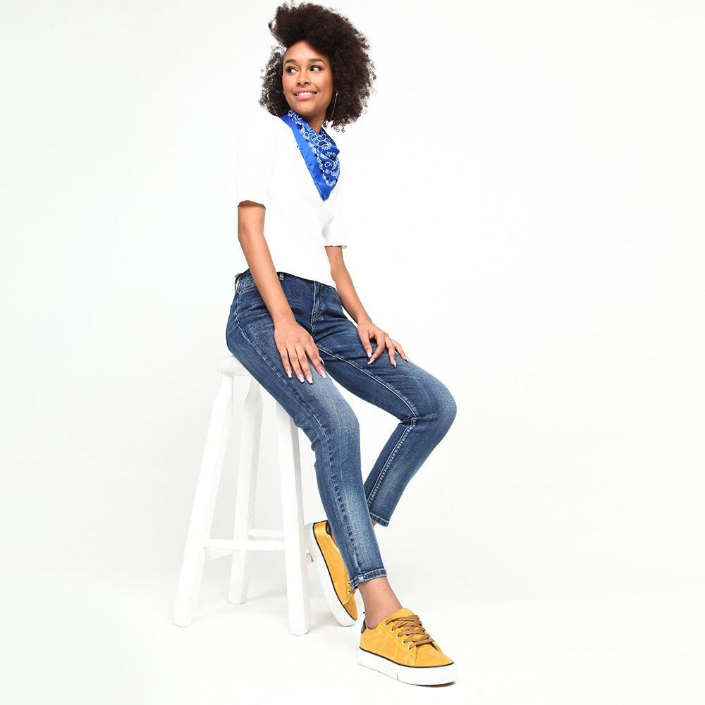 Jeans Mujer Tiro Medio Skinny Rolly go image number 1.0