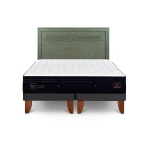 Cama Europea Cic Linea Premium / 2 Plazas / Base Dividida + Respaldo