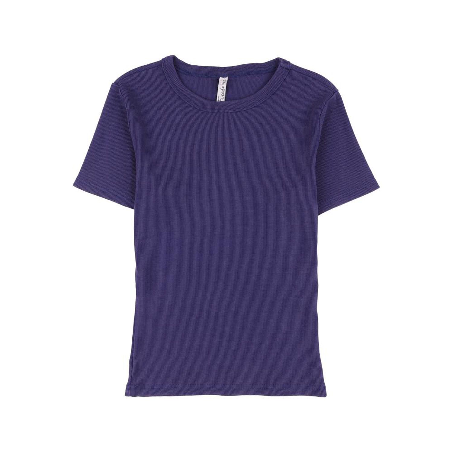 Polera B&aacute;sica Con Lavado Manga Corta Cuello Redondo Mujer Freedom image number 0.0
