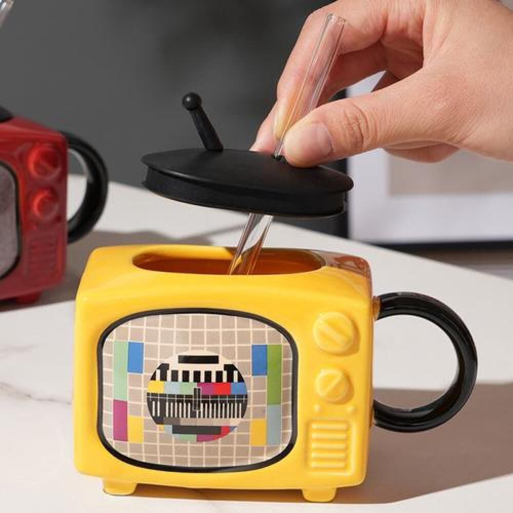Tazón 3d Cerámica Tv Vintage Televisor Retro image number 9.0