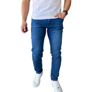Jeans Hombre Elasticados Slim Azul