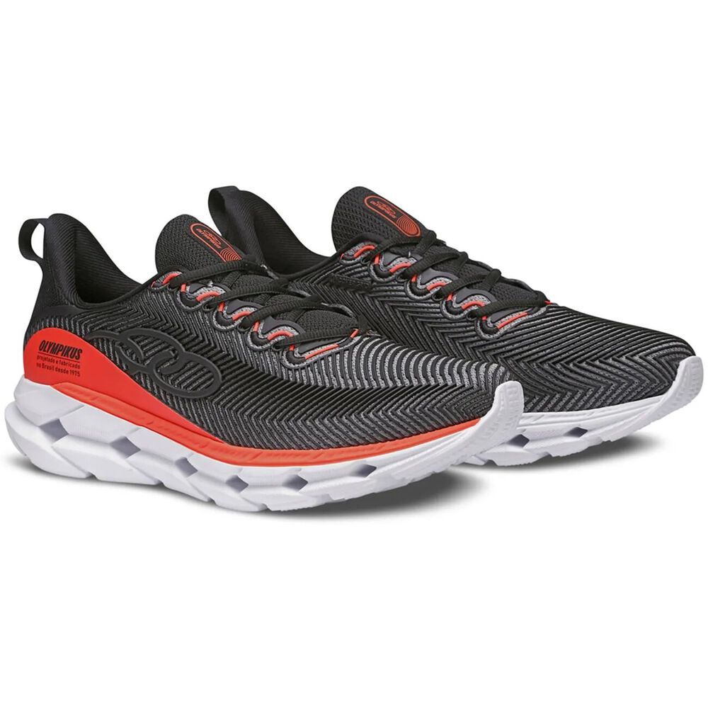 Zapatilla Hombre Perfect 3 Negro/naranjo Olympikus image number 3.0