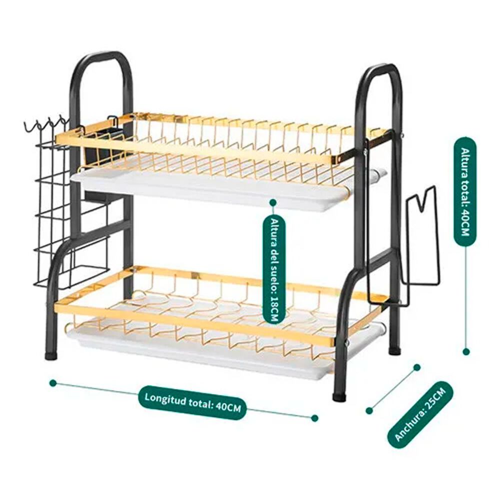 Estante Organizador Y Escurridor De Platos 2 Niveles image number 4.0