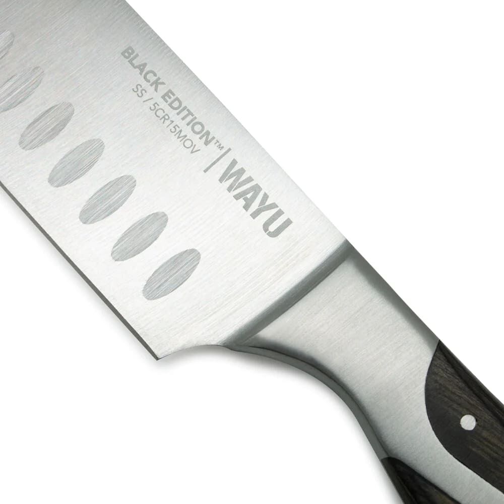 Cuchillo Santoku Black Edition 34cm Wayu Acero Inoxidable image number 0.0