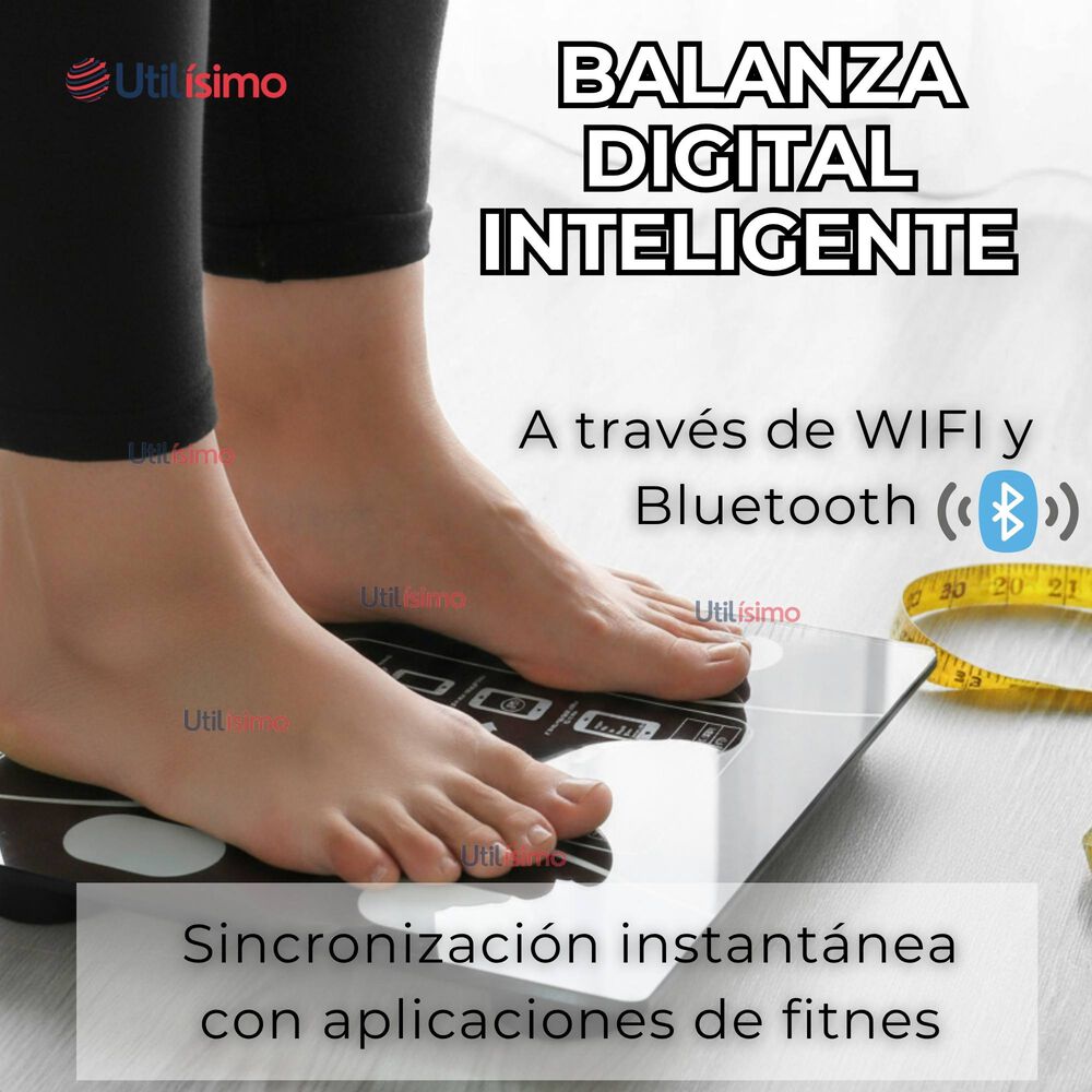 Balanza Pesa Digital Inteligente App Bluetooth Báscula Recargable image number 1.0