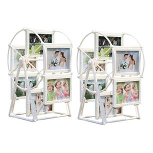 Porta Retrato Giratorio 12 Fotos Blanco Decoraci&oacute;n Elegante