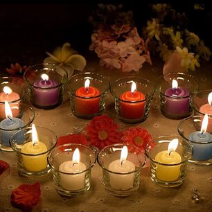 Pack De 12 Velas Rosadas Aromaticas 3.5 X 3.5 Cm