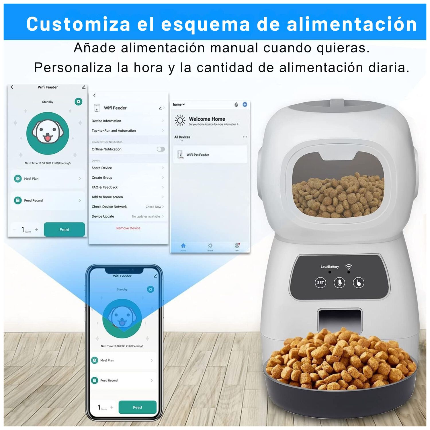 Dispensador Autom&aacute;tico Comida Mascotas Yep Pet image number 4.0