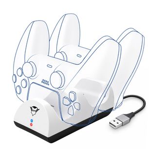 Base Carga Dual Para Controles Ps5 Dualsense Trust Gxt 254
