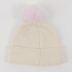 Gorro Con Pomp&oacute;n Ni&ntilde;a Flores Rosado Bingo & Bluey