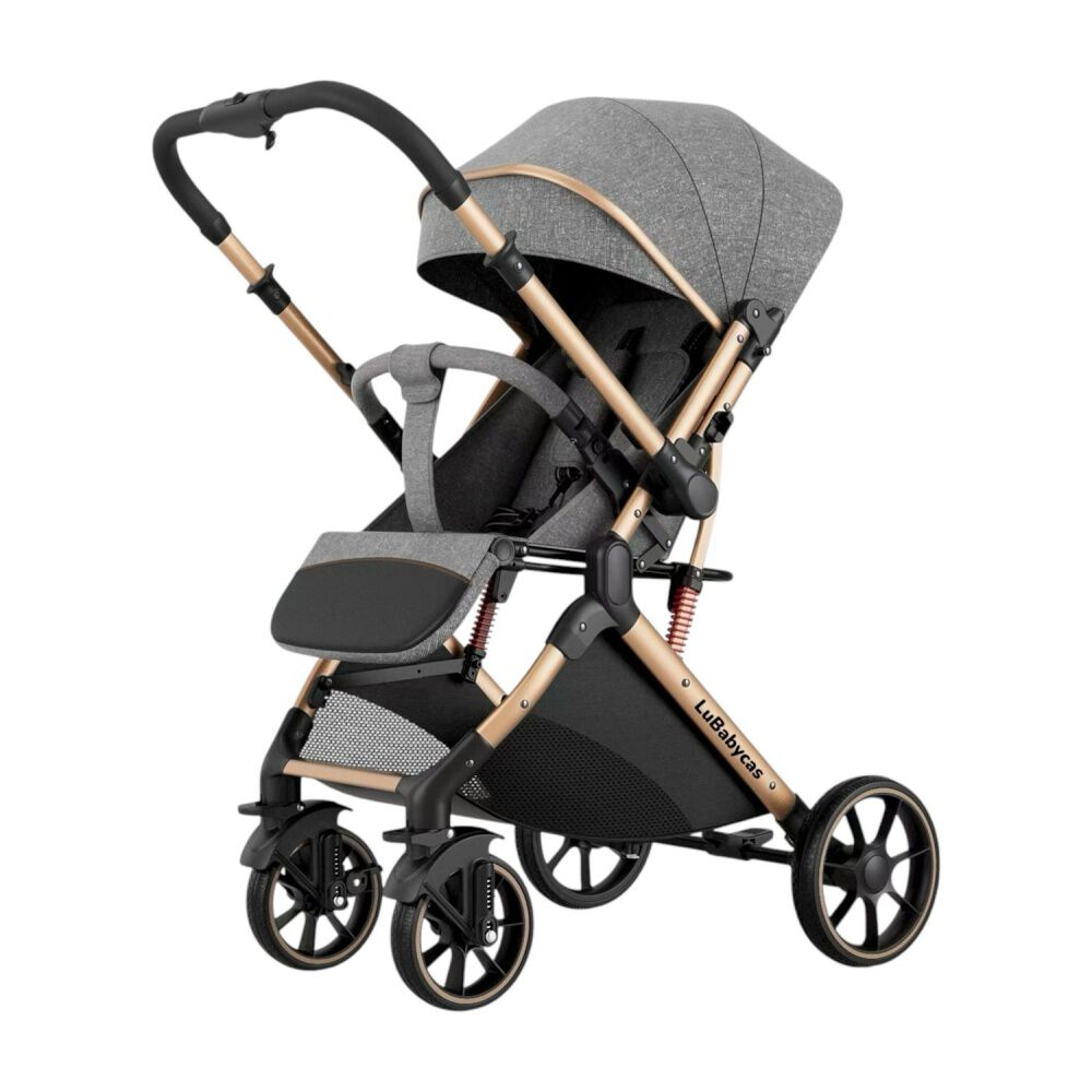 Coche De Paseo Reversible Con Cubre Pies B1 Gris Lubabycas image number 8.0