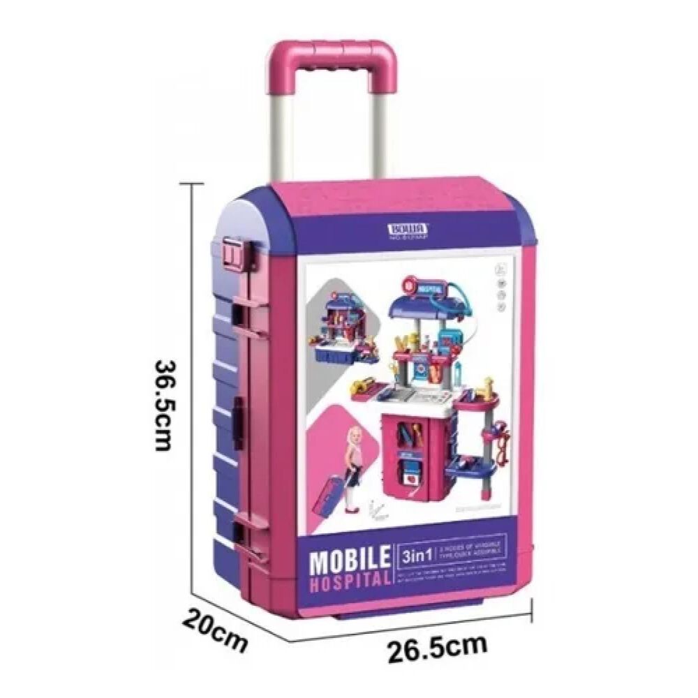 Juguete Set Maleta Doctor 38 Piezas 4 En 1 Morado Infantil image number 3.0