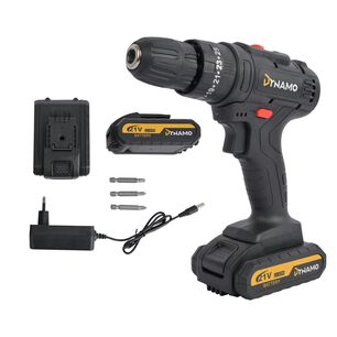 Kit Taladro Destornillador Inal&aacute;mbrico Dynamo 21v 2 Bater&iacute;as