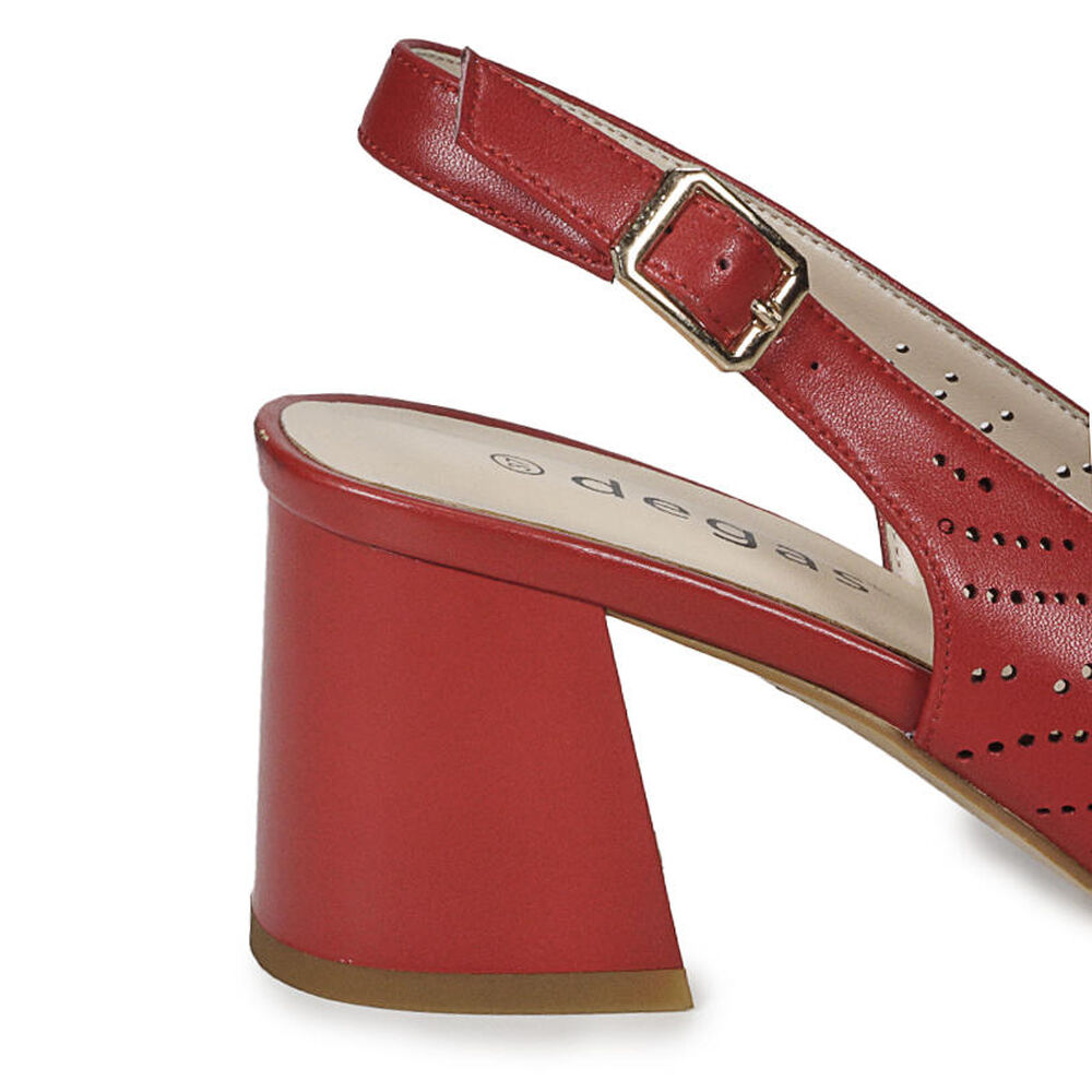 Zapato Cuero Adaya Rojo image number 5.0