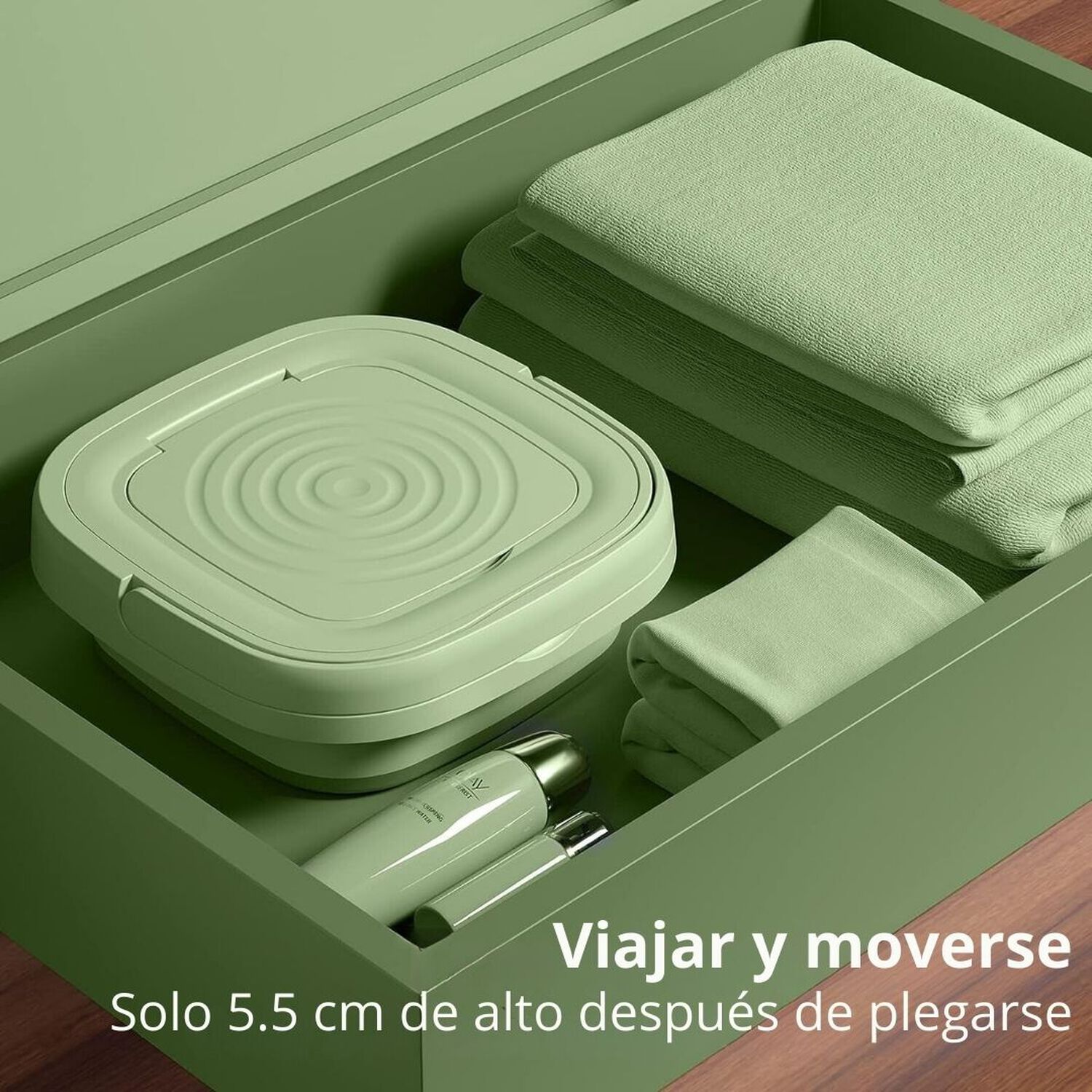 Mini Lavadora Port&aacute;til Plegable 6 Litros De Cubo Peque&ntilde;o image number 2.0