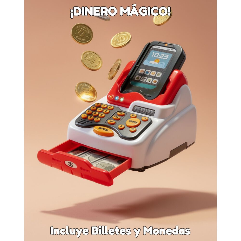Juguete Infantil De Caja Registradora Para Ni&ntilde;os 3 En 1 image number 2.0