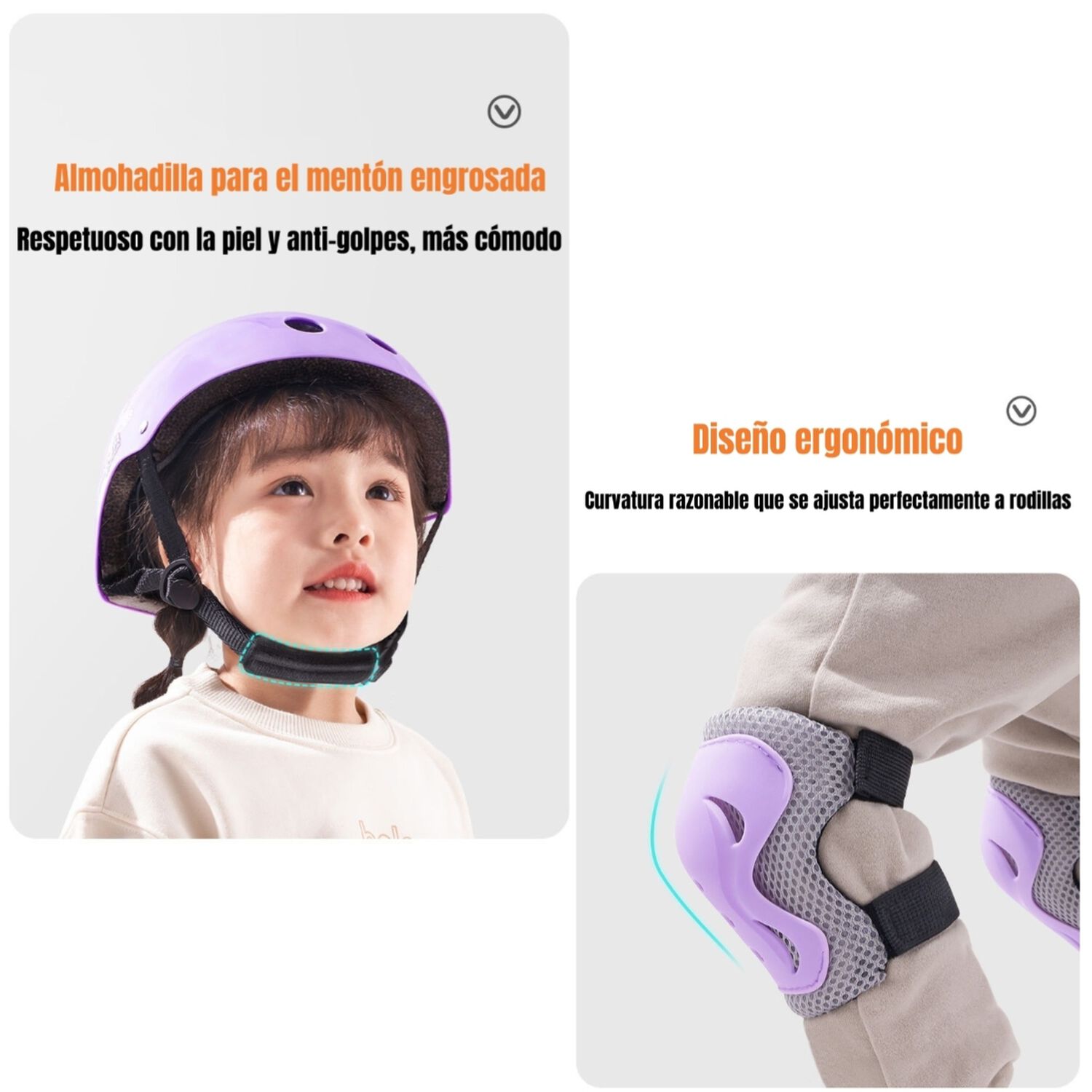 Casco Infantil Y Set De Protecci&oacute;n 6 Piezas S&uacute;per Lubabycas image number 4.0