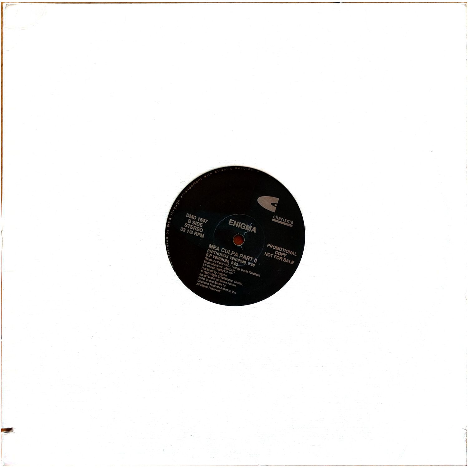 Enigma - Mea Culpa Part Ii | 12" Maxi Single Usado image number 1.0