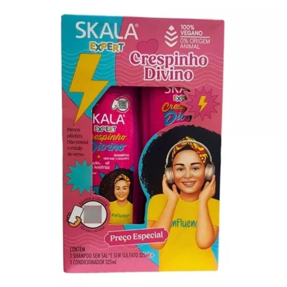 Kit Shampoo Y Acond Kids Crespinho Divino Skala Expert 650ml image number 0.0