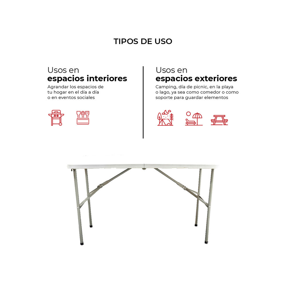 Mesa Plegable Mocha Kano Multifuncional Para Camping Y Picnic image number 5.0