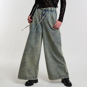 Jeans Tiro Medio Barrel Mujer Rolly Go