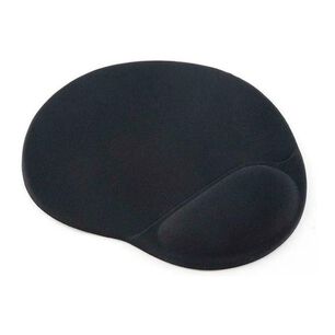 Mousepad Con Apoya Mu&ntilde;ecas De Gel Redondo Comodo Negro