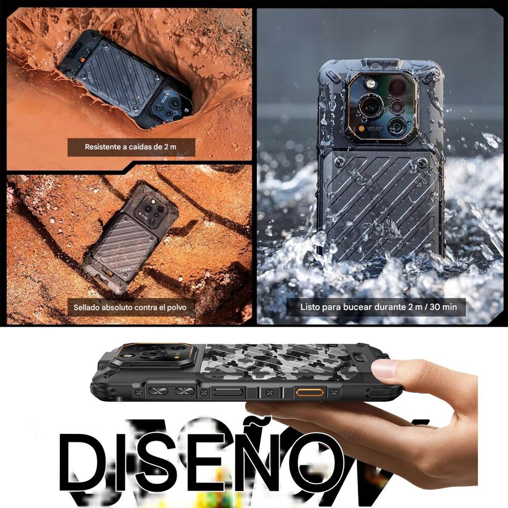 Celular Rugged Rugone Xever 7 Esim 2 Bater&iacute;as Dock Amoled image number 2.0