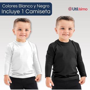 Camiseta Polera Polar De Ni&ntilde;o Manga Larga Primera Capa