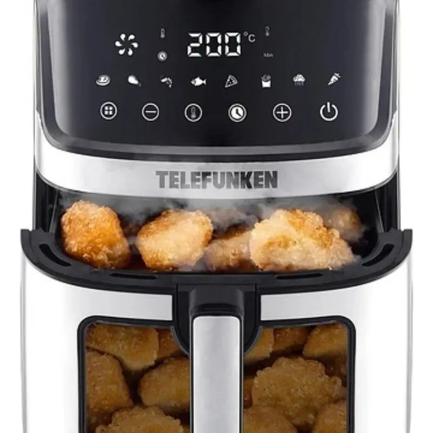 Freidora De Aire Telefunken Easyfryer 6900 Negro Plateado 6.9 Litros image number 2.0