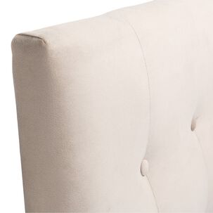 Respaldo Sevilla Con Patas Felpa 1 Plaza Beige