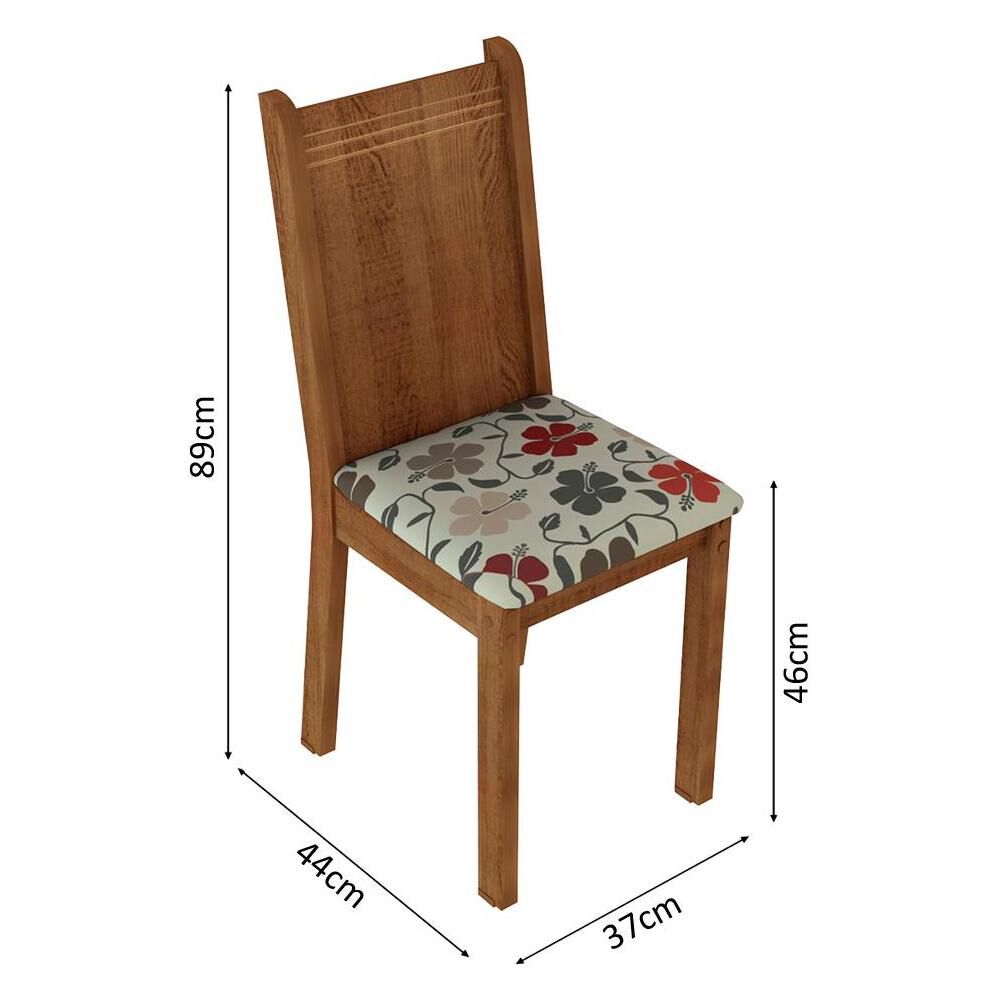 Juego De Comedor Exit Almendro / 4 Sillas image number 4.0