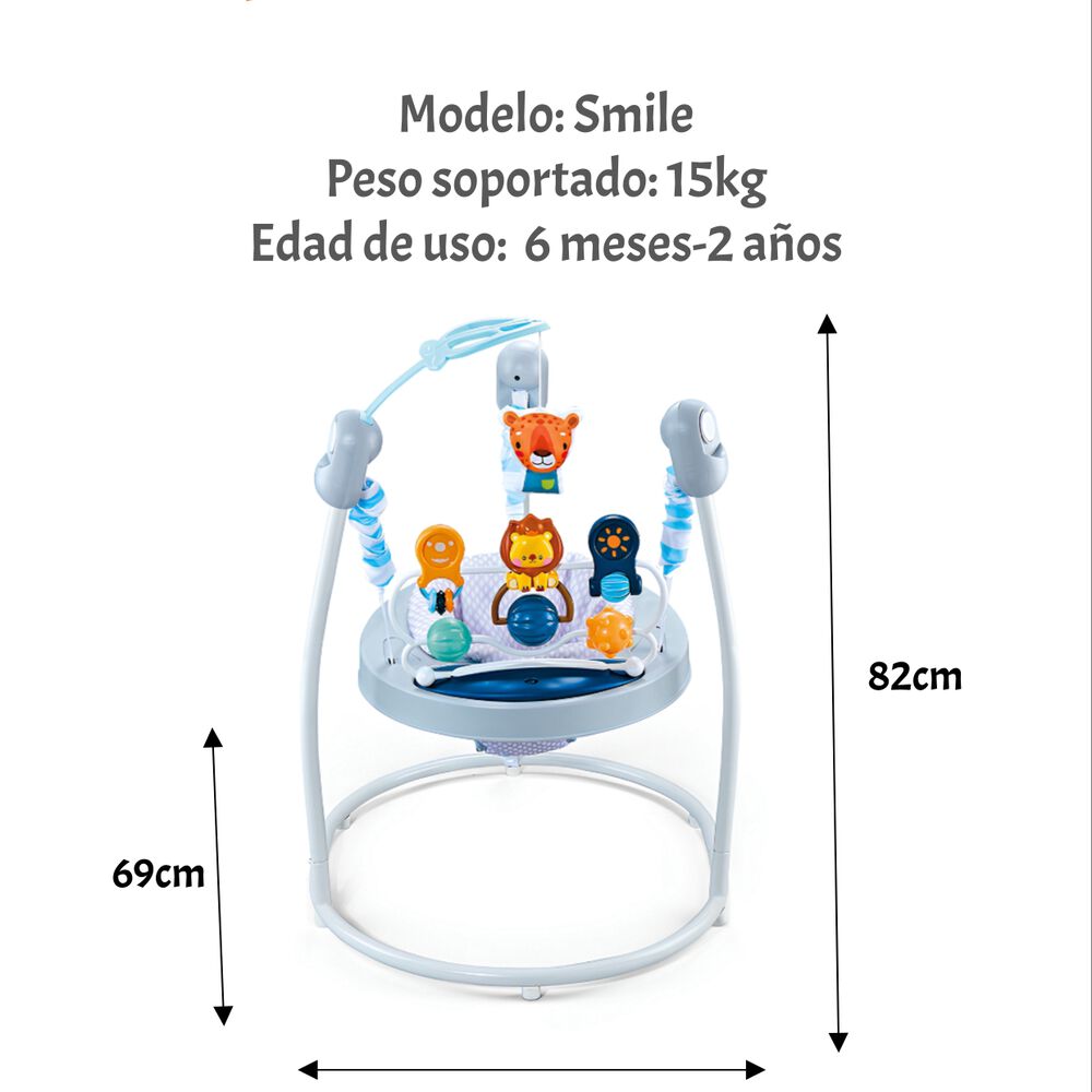 Saltar&iacute;n Centro De Actividad Musical Smile Rosado Lubabycas image number 6.0