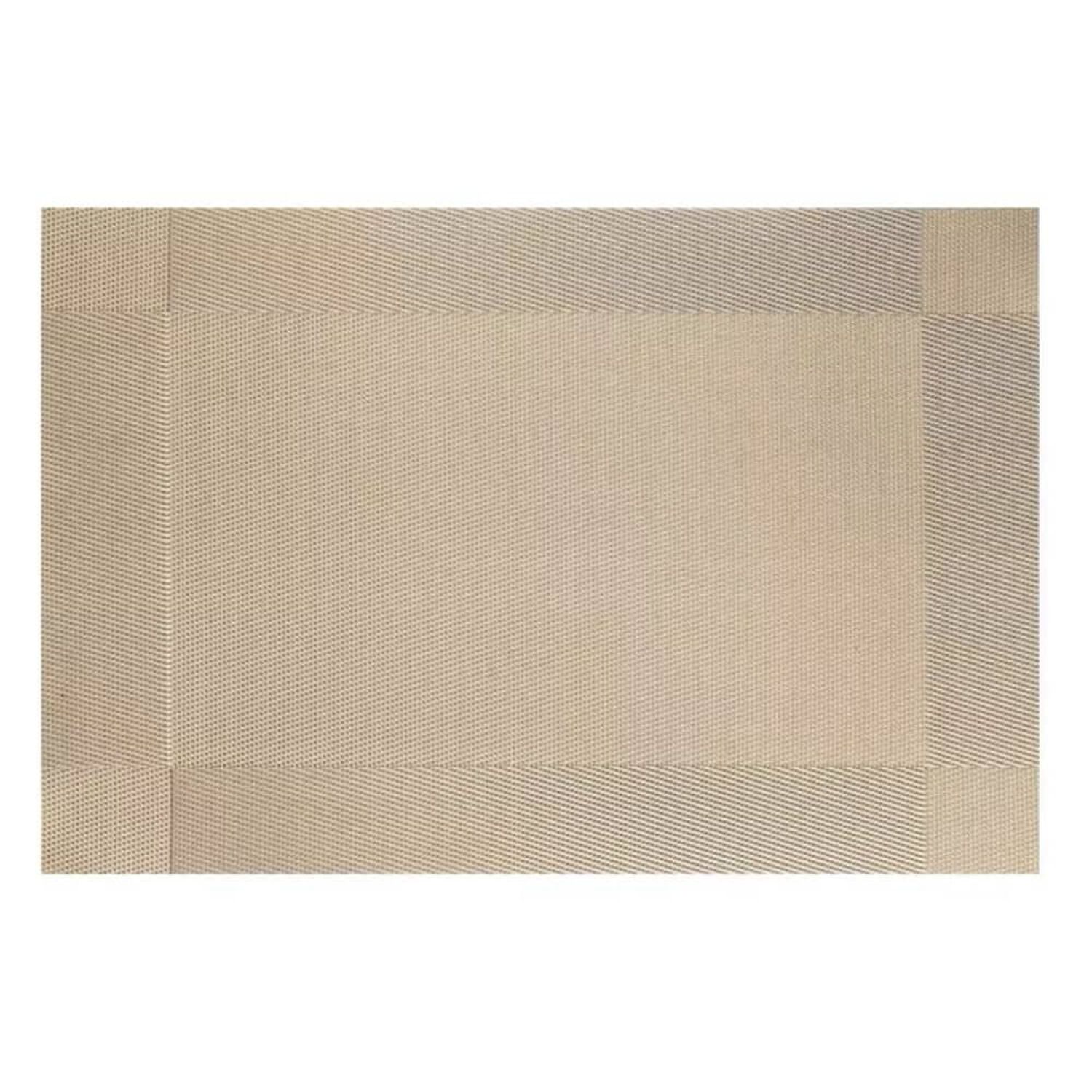 Set 6 Individuales Impermeable De Mesa Rectangular Dise&ntilde;os Dorado Rectangular image number 0.0