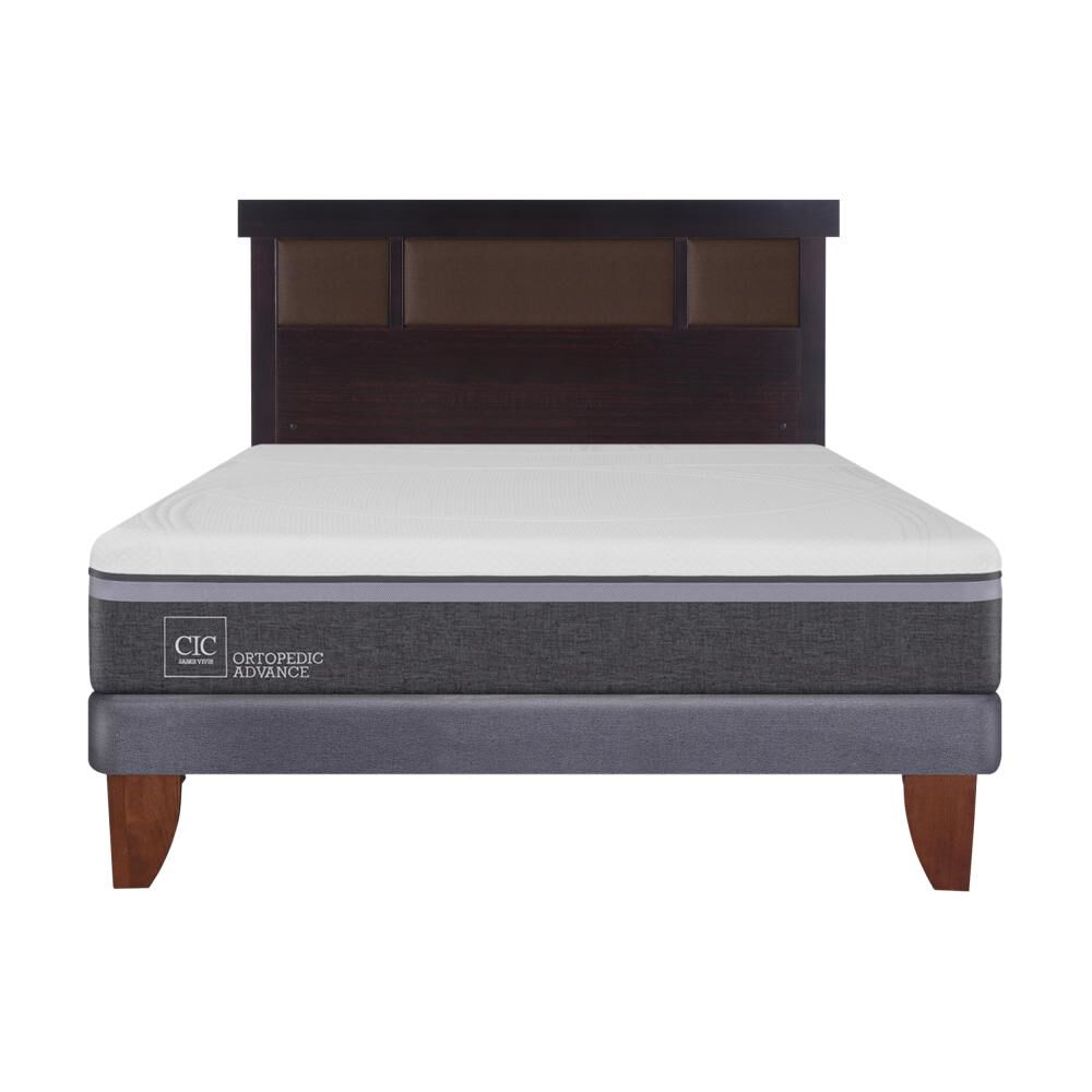 Cama Europea Cic Ortopedic / 2 Plazas / Base Normal + Respaldo image number 0.0