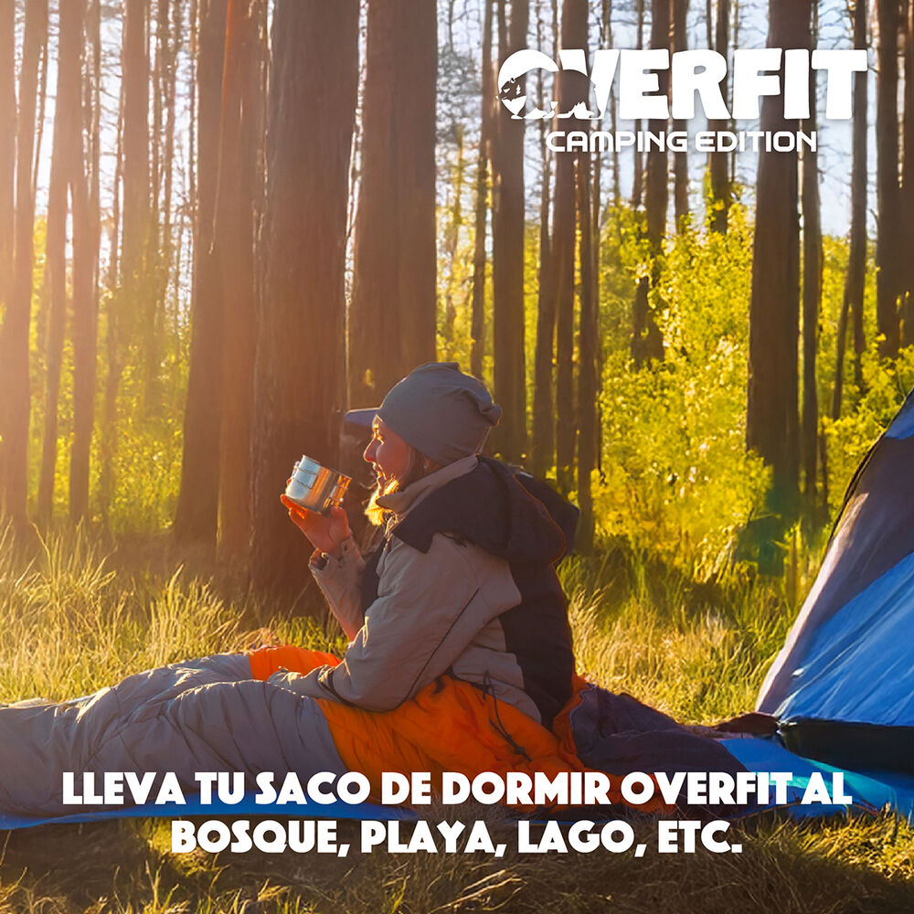 Saco De Dormir Termico 0 A 15 Grados Momia Overfit Camping image number 8.0