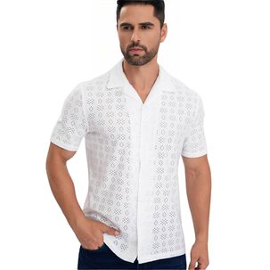 Camisa Malla Manga Corta Hombre
