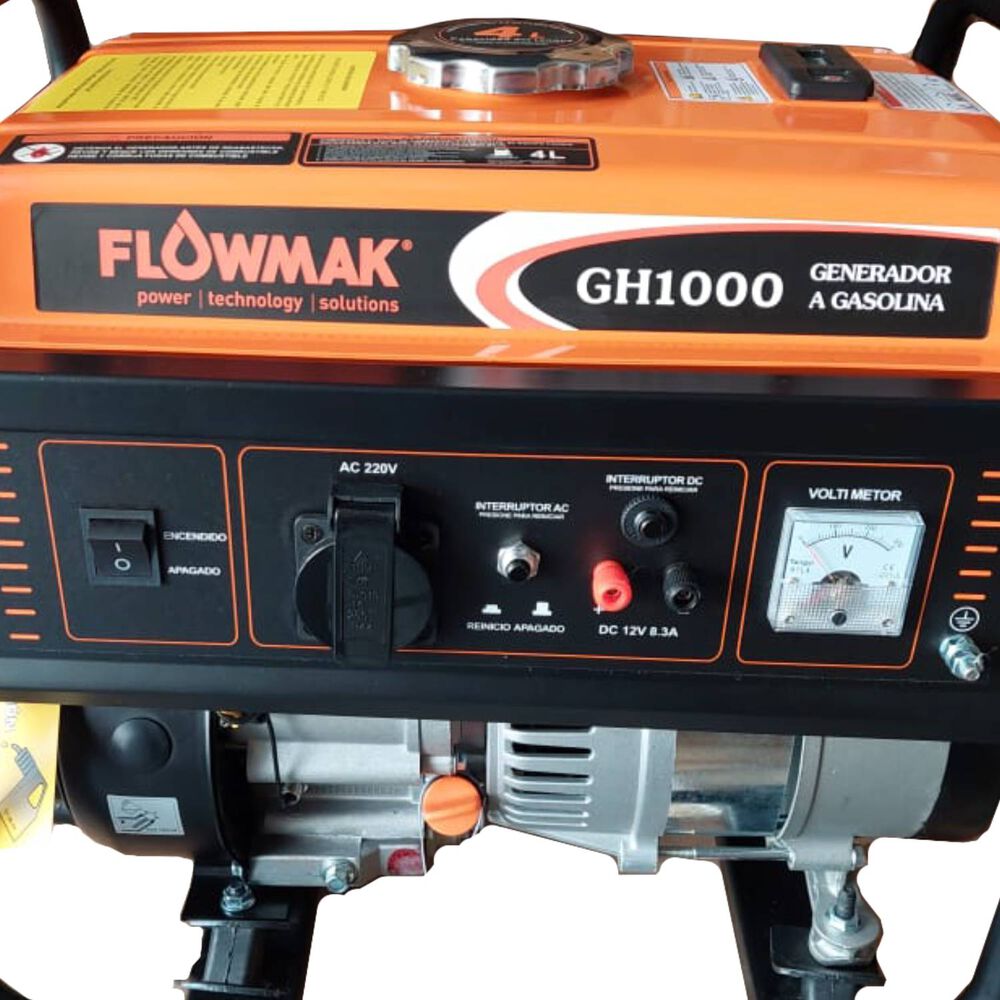 Generador Eléctrico A Gasolina Flowmak 800w 220v Gh1000 image number 1.0
