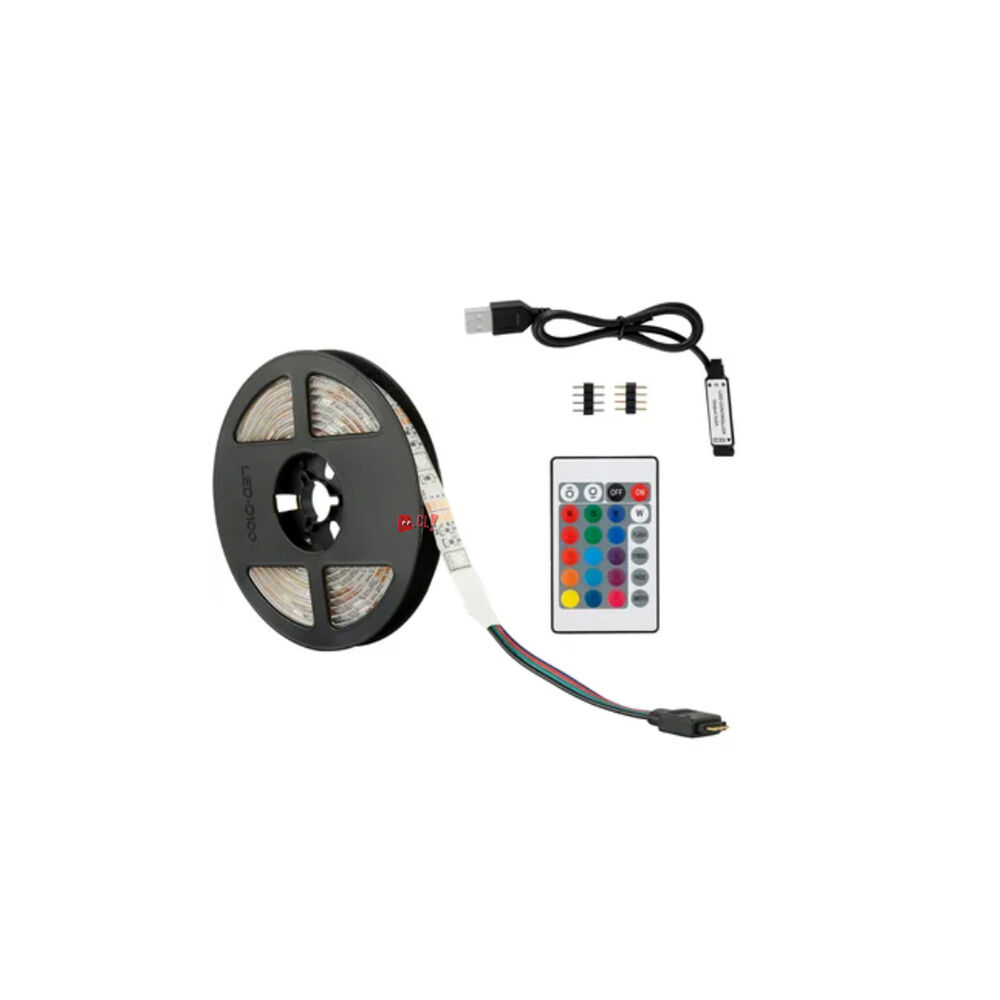 Tira Led De 3mts Rgb Conexión Usb Con Control - Ps image number 1.0