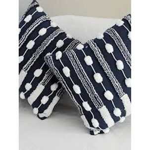 Set De 2 Cojines Boho Azul