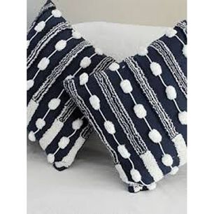Set De 2 Cojines Boho Azul