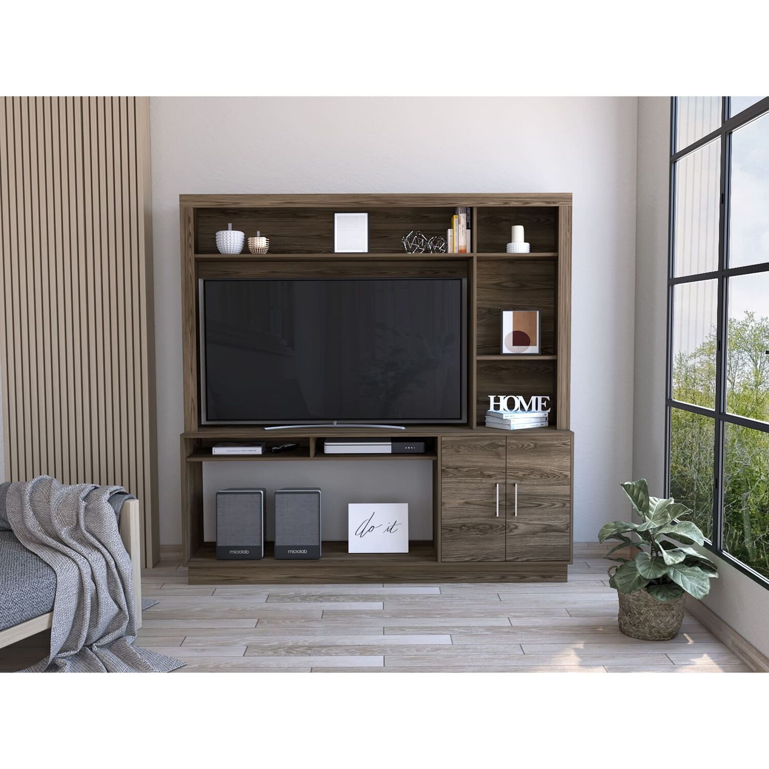 Estante Tv 55" Fm-041c - Caf&eacute; Oscuro image number 4.0