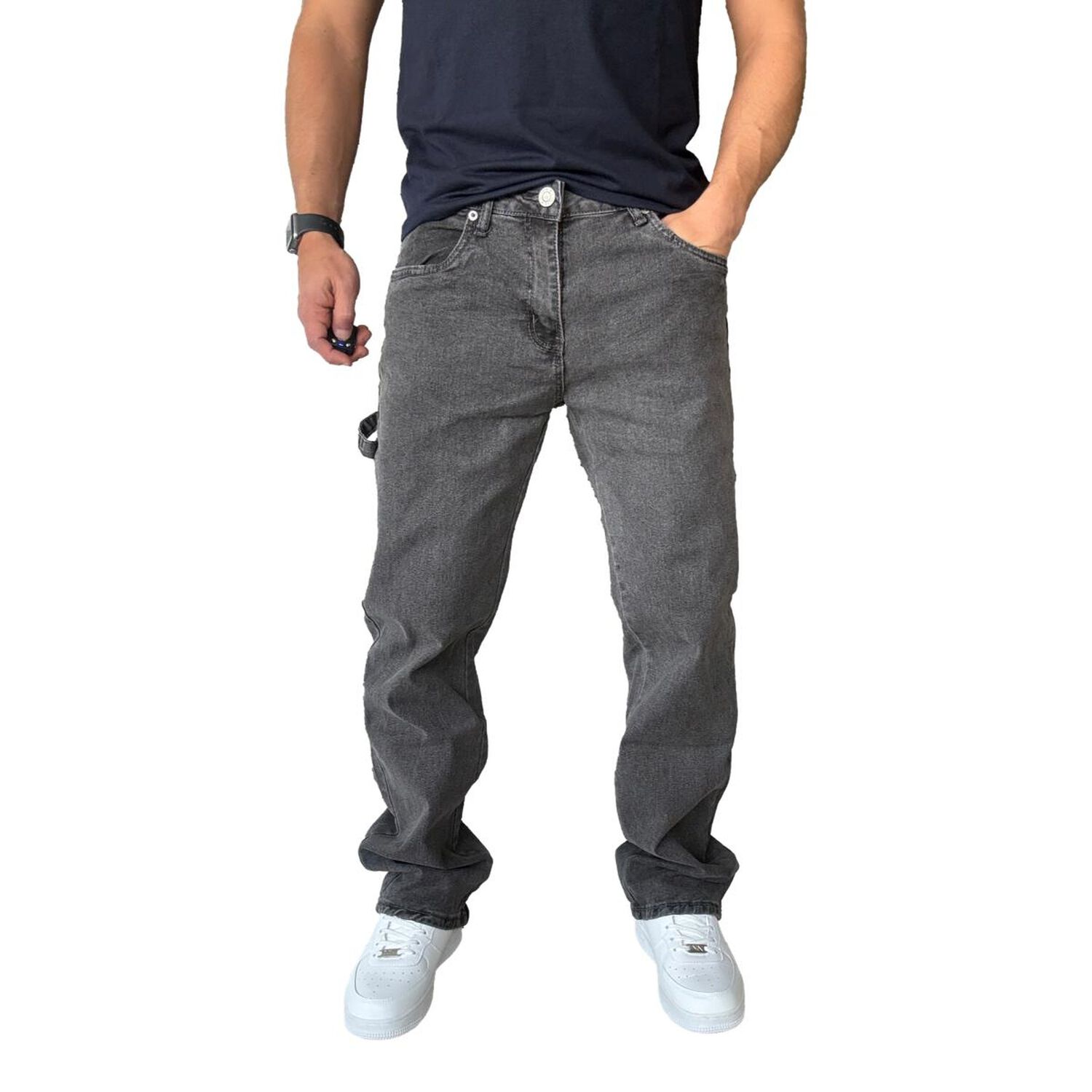 Jeans Cargo Elasticado Recto Gris image number 6.0