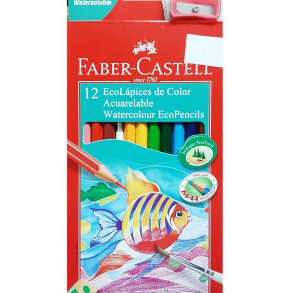 L&aacute;pices De Colores Acuarelables Con Pincel Y Sacapunta Faber Castell image number 0.0