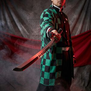 Cosplay Espada Kamado Tanjiro Fuego Kimetsu No Yaiba