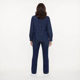 Blusa Denim Regular Manga Larga Mujer Geeps