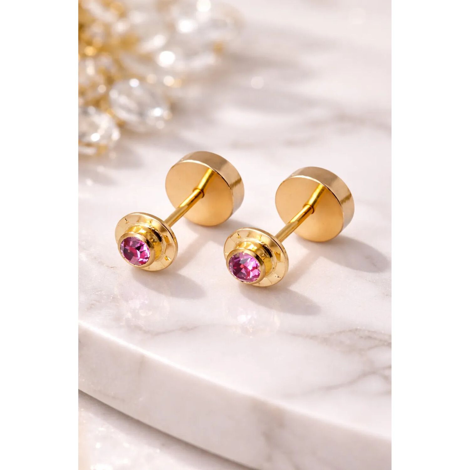 Aros Abridores Chat&oacute;n Circ&oacute;n 4mm N1 Oro 14k Beb&eacute; image number 12.0