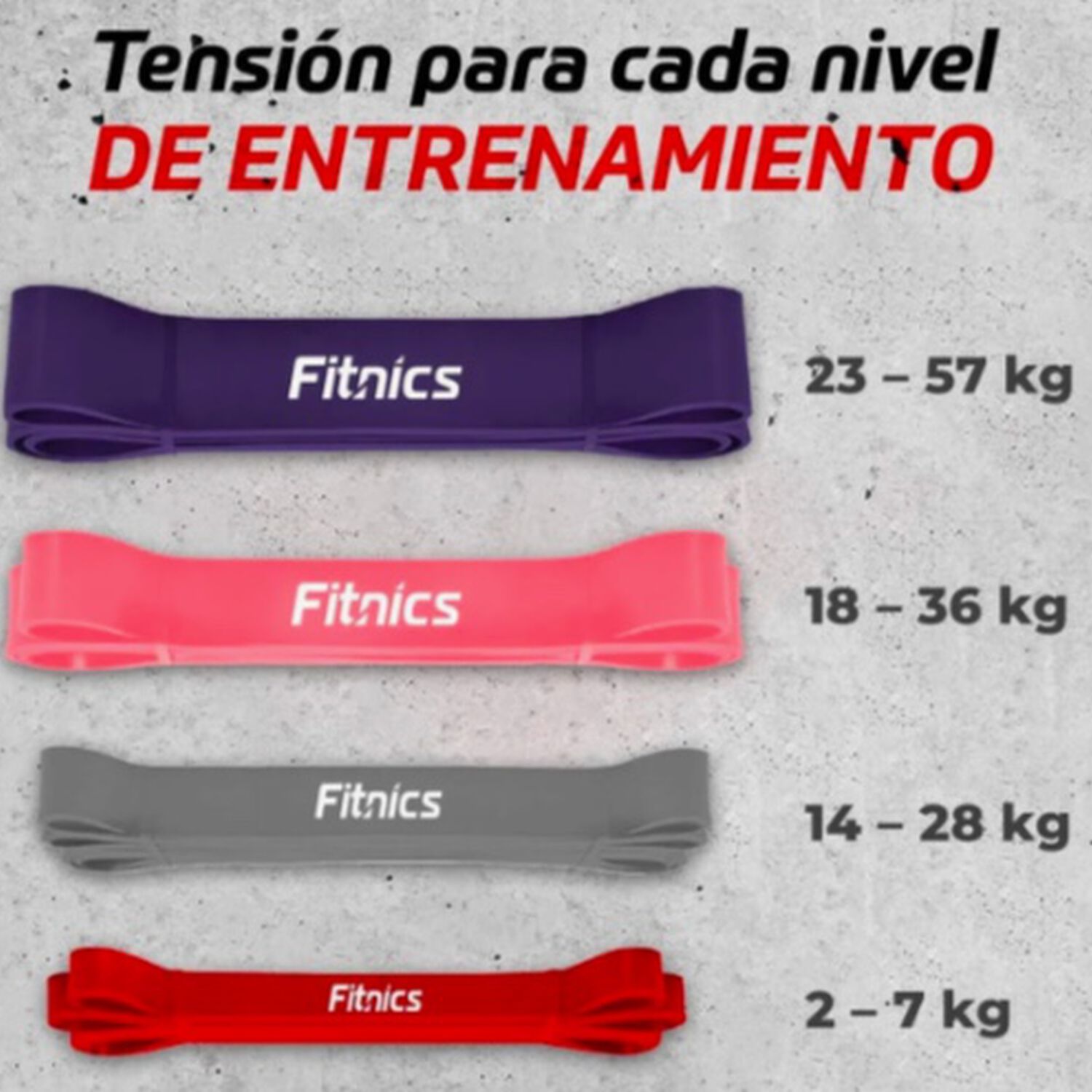 Bandas Elasticas Resistencia Set 4 Latex image number 3.0