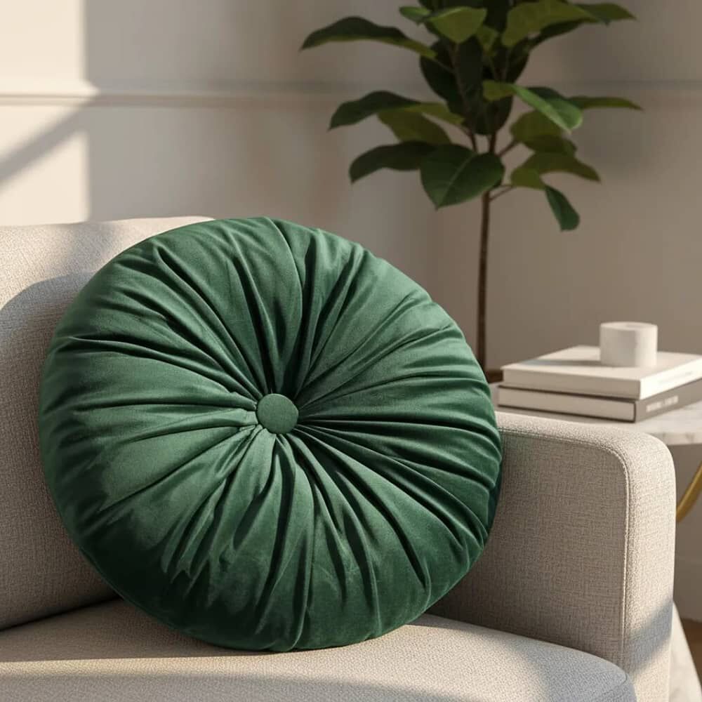 Set De 2 Cojines Redondos 44cm - Verde image number 0.0