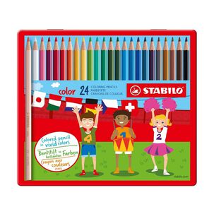 Set L&aacute;pices 24 Colores Stabilo Caja Met&aacute;lica